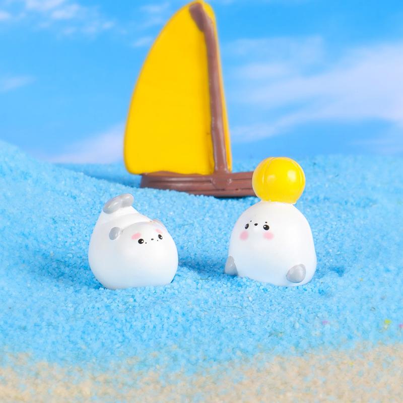 Мультяшная мини-фигурка тюленя, украшение, миниатюрный ландшафтный орнамент, креативное милое украшение для дома своими руками, поделки, подарки