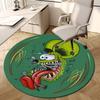 1pc Green Monster with Nails and Screws Round carpet, Made of Polyester,Perfect for Decorating Office Chairs, Living Rooms fplt685