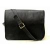 Men's Real Goat Leather Vintage Black Messenger Shoulder Laptop Bag Briefcase