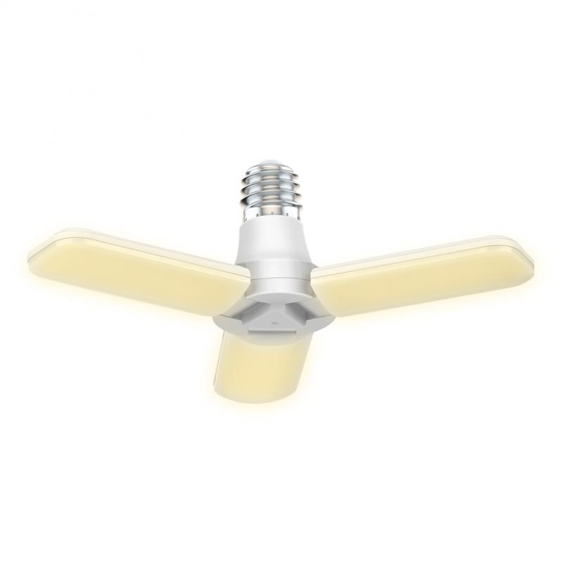 Led Fan Garage Light 40/30W E27 Super Bright Industrial Lighting Foldable Fan Blade Angle Adjustable For Home Garage Lighting