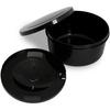 Ohitsu Black Microwave Rice Cooker with Bincho Charcoal Dishwasher Safe Made In Japan 2-cup 510-10