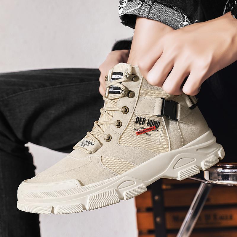 Повседневная обувь Повседневные кроссовки Круглый носок Высокие ботинки Походные ботинки Модная нескользящая обувь Спортивная обувь на платформе Осень и зима Новинка