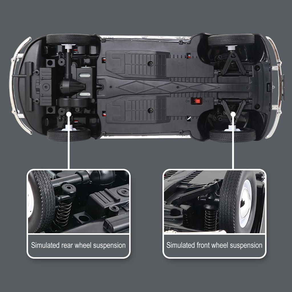 1:16 2,4 ГГц радиоуправляемых машинок 4CH полномасштабная игрушечная машинка задний привод светодиодный дальний свет 1950 модели