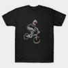Мужская черная футболка с принтом Bmx Печать на термотрансферной бумаге без вырезки Хлопковая футболка