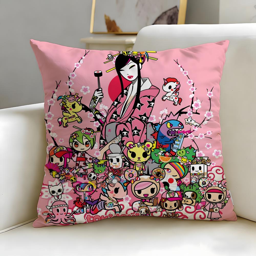 popular fashion brand Tokidoki Cushion Cover Soft EasyWash Pillow Case Versatile for Couch Bed Travel and Office