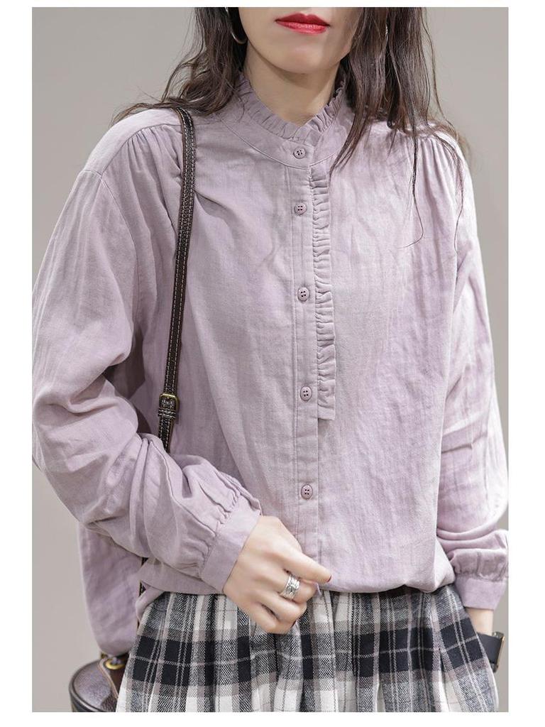 Women's Summer Lace Blouses – Elegant, Loose-Fit, Long-Sleeve Tops In Plus Sizes