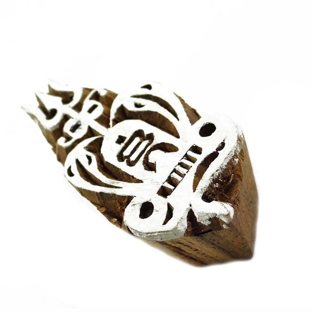 Печатный блок с узором шиллинга Текстильный деревянный штамп на одежде