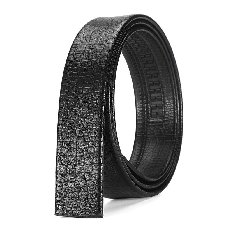 Ремень не лидирует, мужской ремень без пряжки из второго слоя коровьей кожи с автоматической пряжкой, мужской ремень без пряжки, ширина ременной полосы 3,5 см