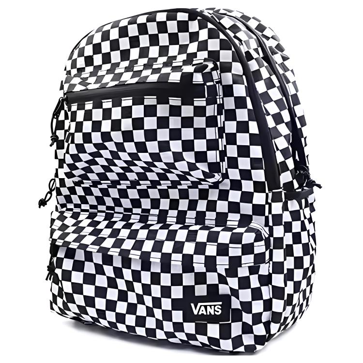 Vans Полиэстер Рюкзак Обычный Унисекс Черно-белая Клетка VN000GP1DWW