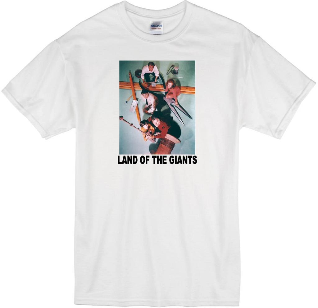 LAND OF THE GIANTS SCI-FI GARY CONWAY DON MATHESON IRWIN ALLEN WHITE TV T-shirt Tops Tees Unisex