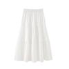 Белая двухслойная юбка-пачка женская весенне-летняя новая средней длины тонкая А-силуэта балетная пышная юбка