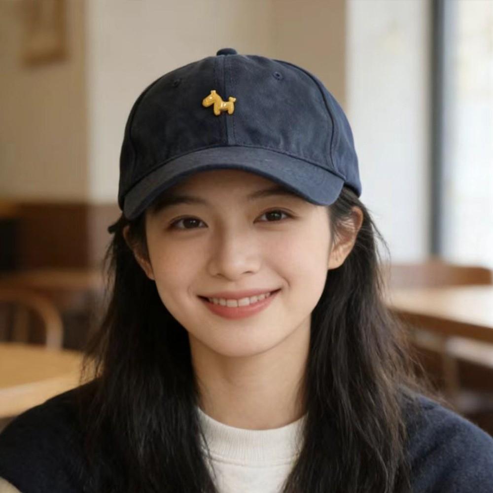 Embroidered Peaked Cap Large Head Circumference Sun Hat Korean Style Baseball Cap Men Women