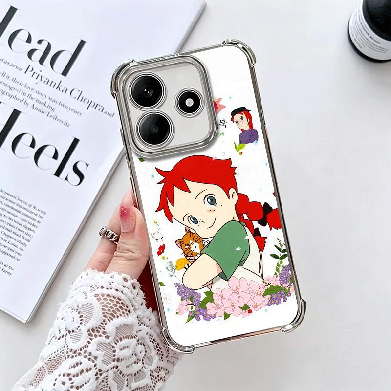 Чехол для телефона Anne Of Green Gables Shirley Plating для Xiaomi Redmi Note 14 15 Pro Plus 13 12 11 11S 11T 10 9S 9 5G Противоударный Airab