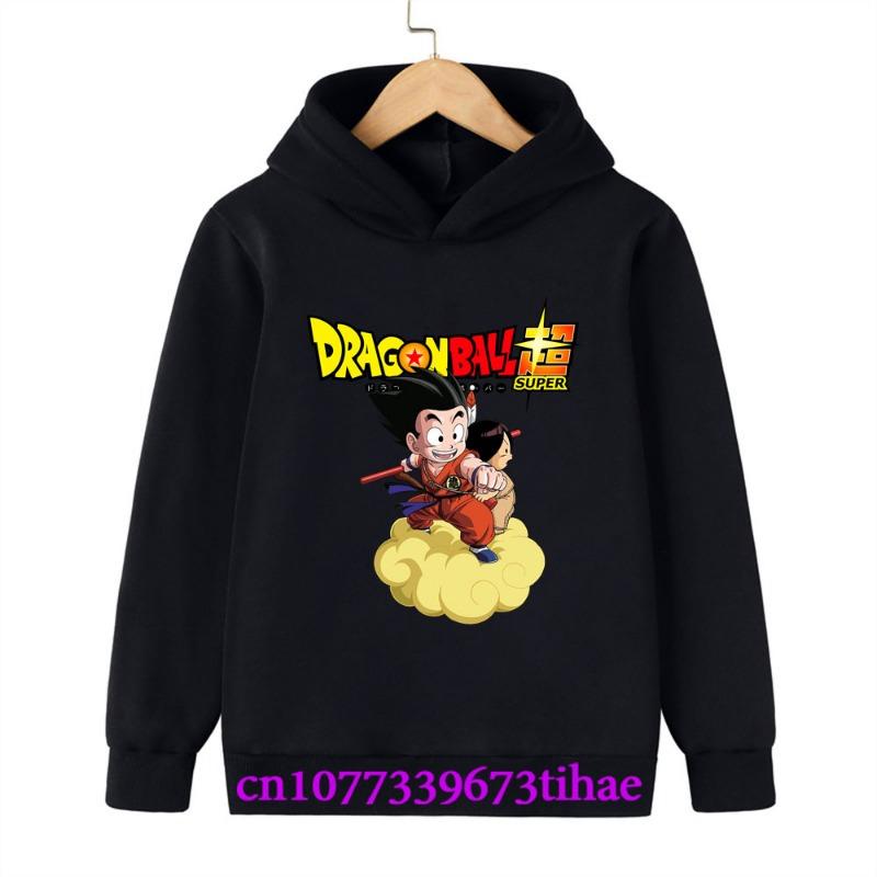 Dragon Ball Весна и осень Дети Мальчики и Девочки С Толстовками Свитера Куртки Мультфильмы Детская Одежда Детская Одежда