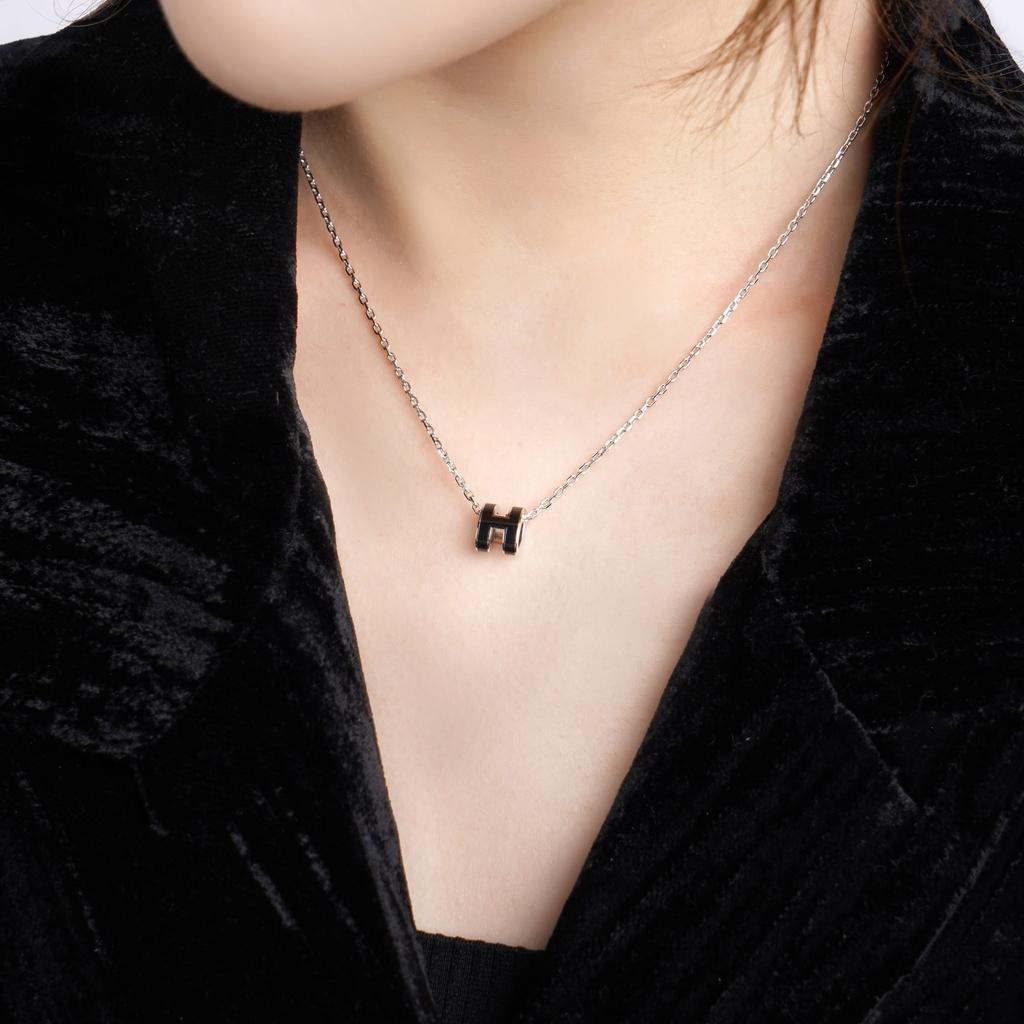 HERMES POP H Necklaces Women's Silver Chain H147992FP03