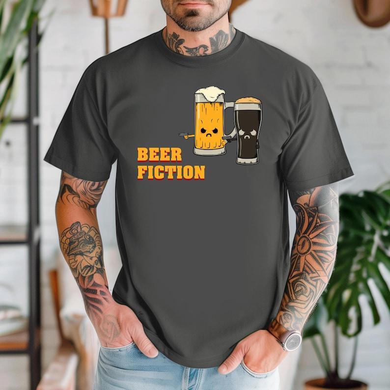 Beer Fiction Tshirt Cotton Short Sleeve Summer Graphic Oneck Tee Craft Beer Pop Culture Gift Funny Casual Breathable Clothing