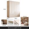 Modern Solid Wood Wardrobe: Light Luxury Storage Solution for Small Apartments