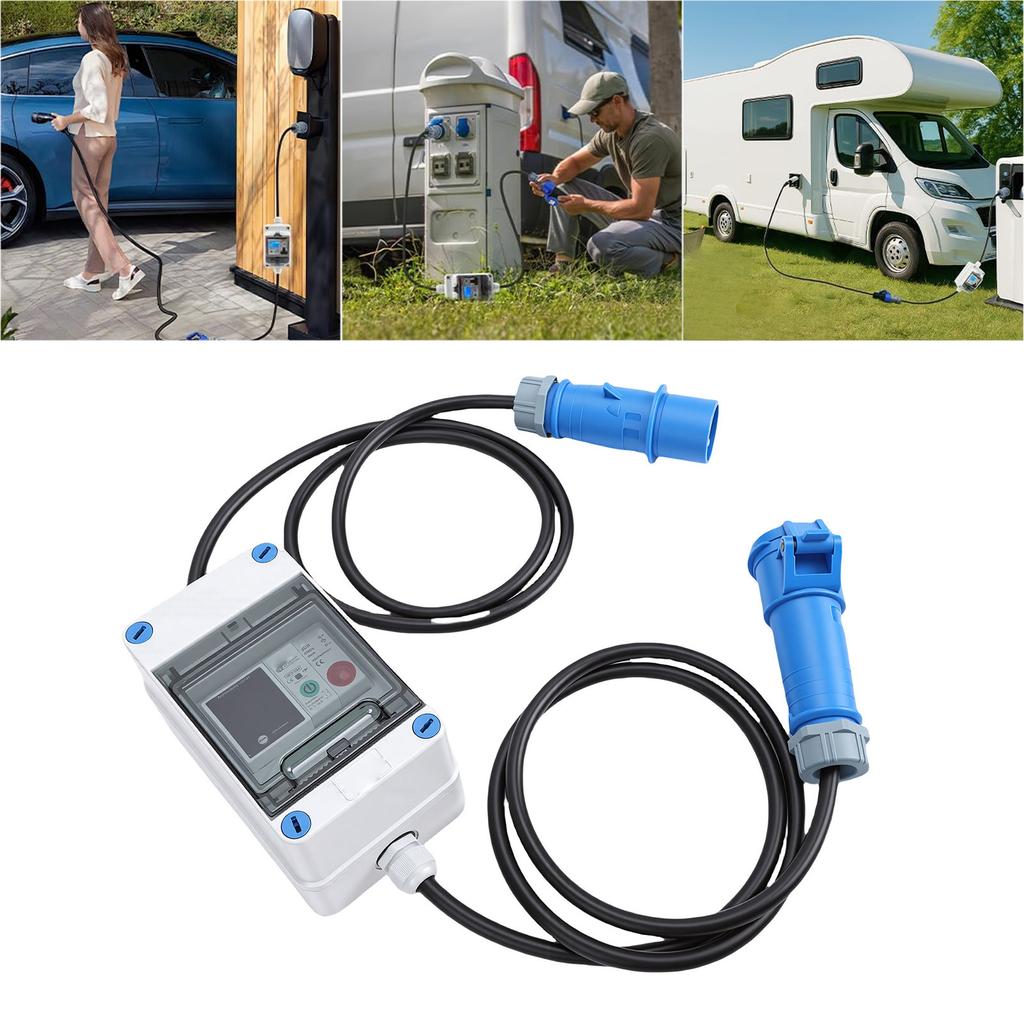 Цифровой счетчик электроэнергии с водонепроницаемым разъемом WiFi Автоматический выключатель Поддержка для Умного портативного счетчика кВтч для Автодома, Уличного использования, Дома