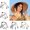 Two Hooks Windproof Hat Strap Flower Pattern Hat Retainer Fashion Hat Chin Cord  Sunhat