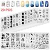 20pcs Nail Art Stamping Plates Nature Fashion Design Nail Printing Template Manicure Stencil Tool