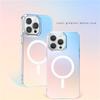 For iPhone 16 Pro Case Compatible with MagSafe Laser Gradient Effect TPU+PC Phone Cover