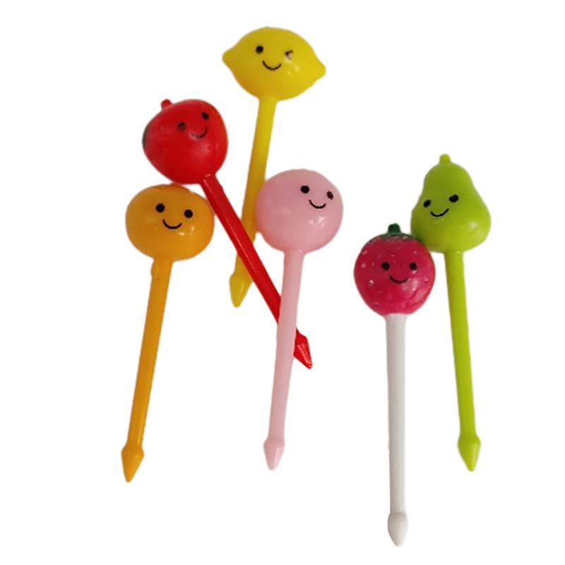 6 шт. клубника персик детские фруктовые палочки мини креативные фруктовые торт десерт еда вилки ланч-бокс декор аксессуары для бенто