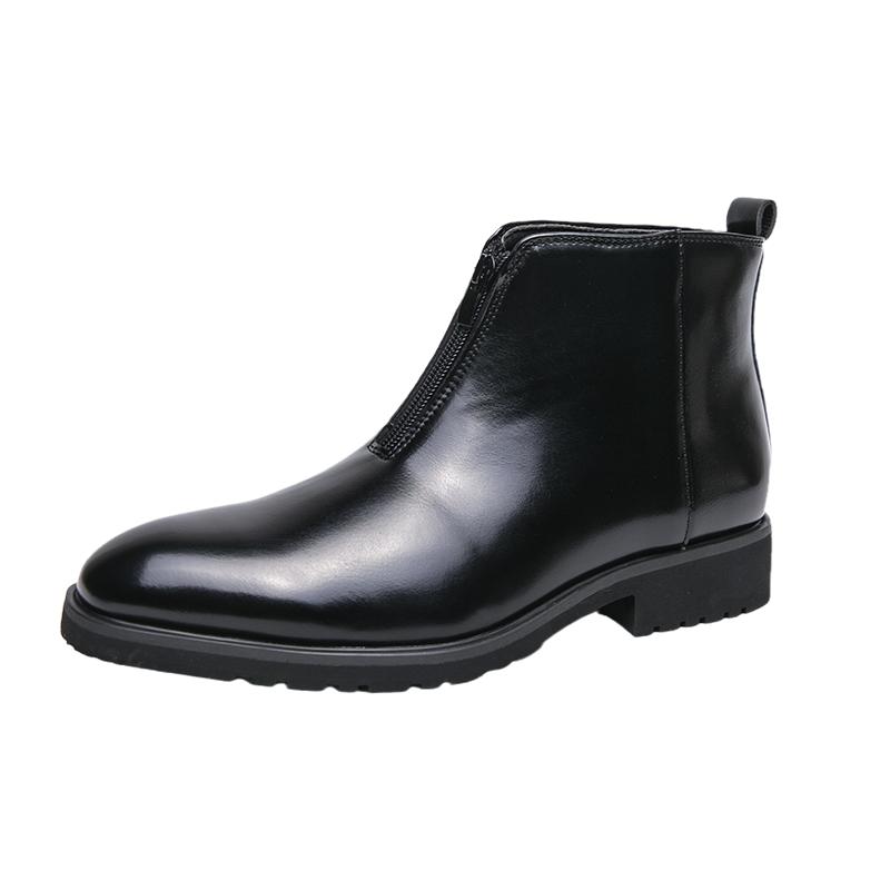 Модные мужские ботинки челси из натуральной кожи в стиле ретро, модные мужские ботильоны, мужские повседневные короткие ботинки в британском стиле, туфли с острым носком и толстой подошвой
