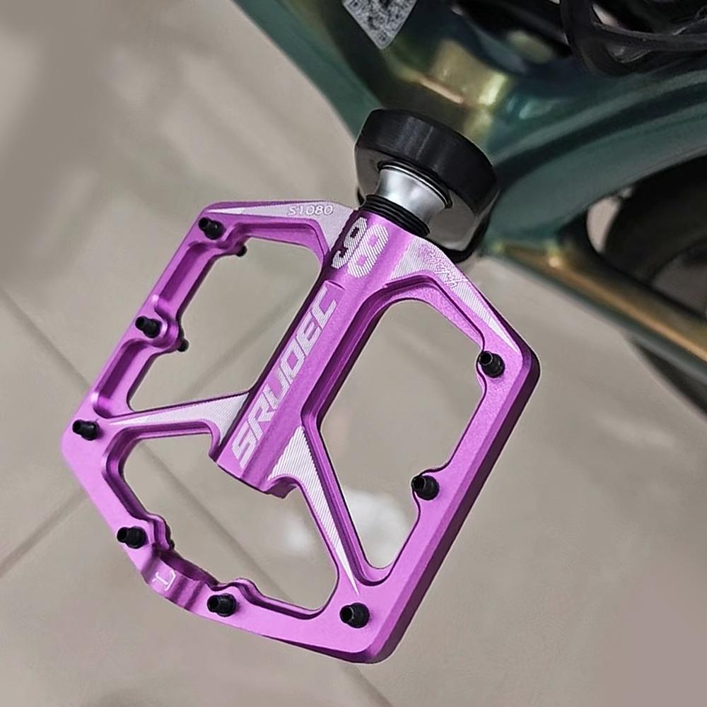 KRSEC S1080 Three Bearing Bicycle Pedals Ultralight BMX MTB Road Mountain Bike Pedals Non-slip Aluminum Alloy CNC Cycling Parts