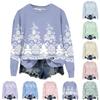 Women's Loose Casual Printed Round Neck Long Sleeved Sweatshirt, Fashionable Long Sleeved Top