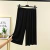 Женские больших размеров 6XL Модальные брюки до середины икры Летние брюки с широкими штанинами На шнурке Короткие брюки Повседневные домашние брюки