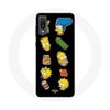 Case for Samsung Galaxy A02 The Simpsons Stickers Black Background