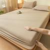 Cotton Fitted Sheet Bedding Sheet Non Slip Mattress Cover Bed Protector Cover Single Double Bed Cover Sofa Cover  with Elastic Band (No Pillowcase)