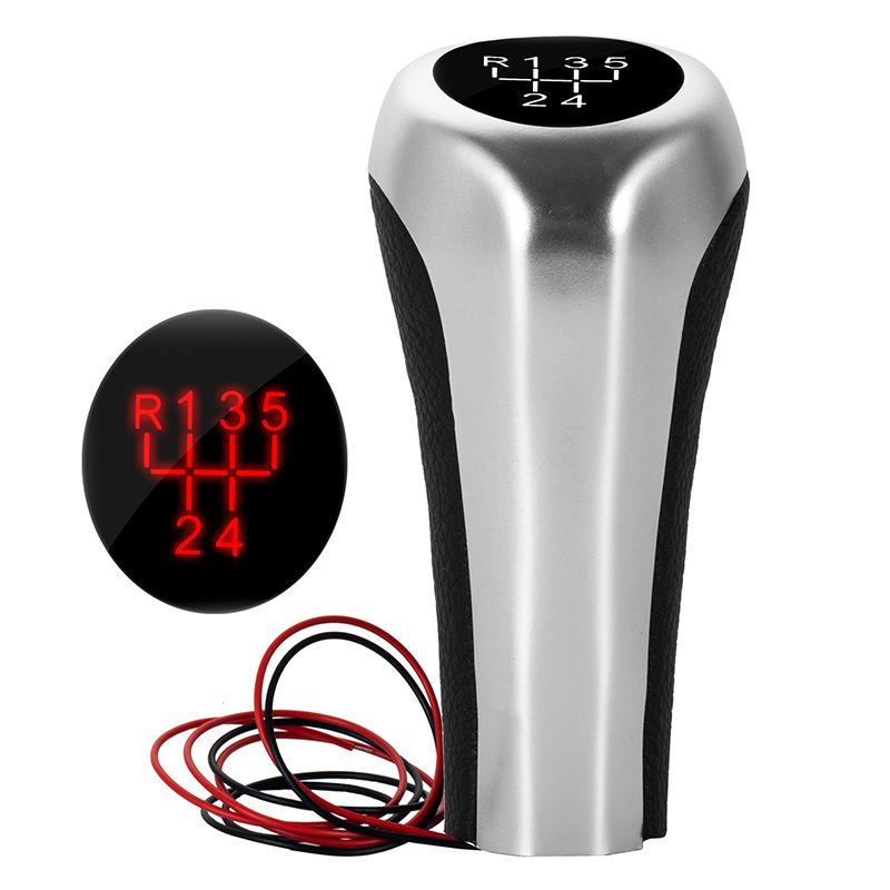 5 6 Speed Manual Gear Shift Knob w/LED Light Shifter Lever Handle Stick For BMW E39 E60 E61 E46 E82 E87 E90 E91 E92 X1 X3 X5
