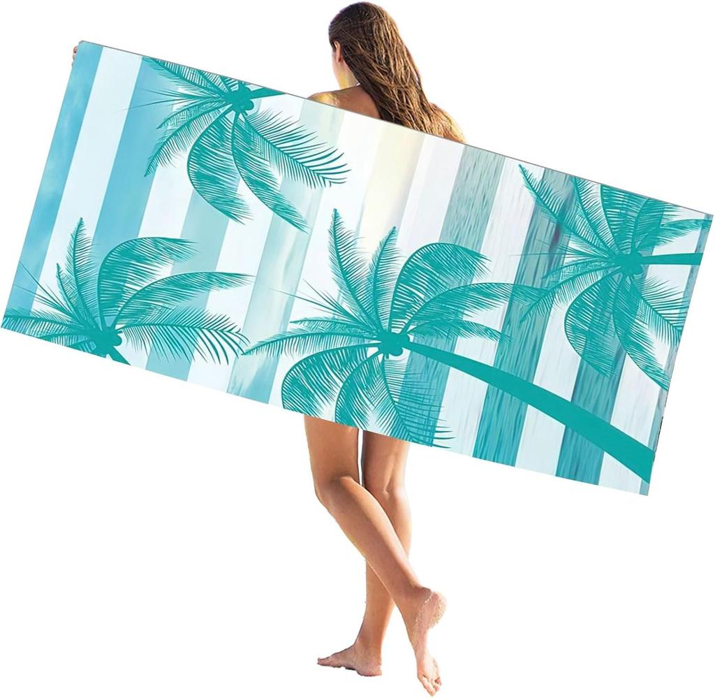 Coconut tree pattern Beach Towel for Family stuff friends Gifts Quick-Dry Towel For Bath Yoga Tourism Beach GYM Camping Swimming