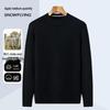 SNOWFLYING Мужской утолщенный свитер из 100% шерсти с круглым вырезом