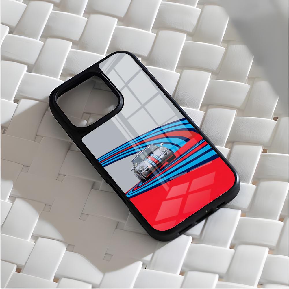 Гоночный чехол M-Martini для iPhone 17 Air 16 15 14 13 12 11 Pro Max Mini Fundas Shell PC+TPU