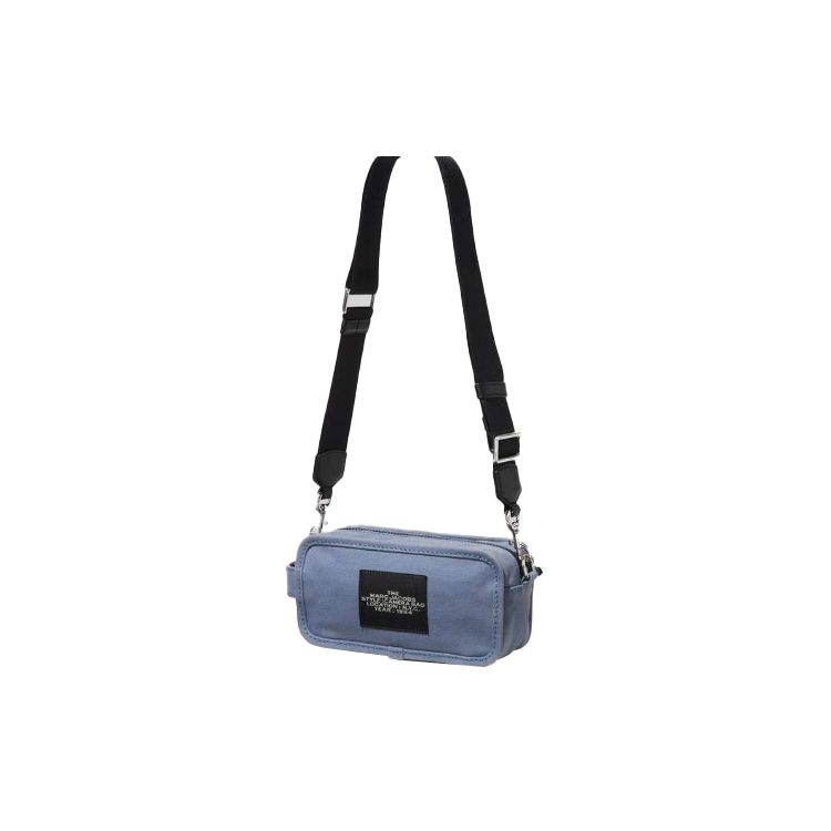 Marc Jacobs Fashion Casual Logo Print Detachable And Adjustable Strap Canvas Shoulder Crossbody Bag Women bags Light-Blue M0017040-481