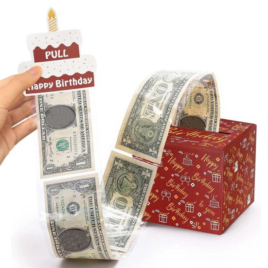 Копилка для денег на день рождения, сделай сам, креативный сюрприз, подарочная коробка на день рождения, незабываемый держатель для денежного подарка для вечеринки