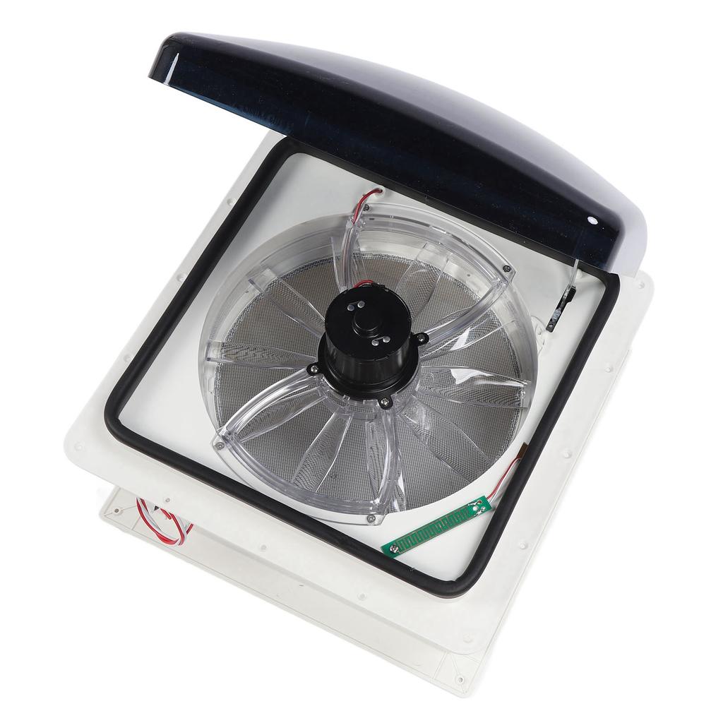 DC12V 14 Inches RV Roof Vent Fan 10 Speed Adjustable with Remote Control Quiet Reversible Ceiling Exhaust Fan for