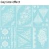 6 Sheets Lasting Henna Tattoo Stickers Blue Luminous Lace Fake Tattoos  Hand Finger