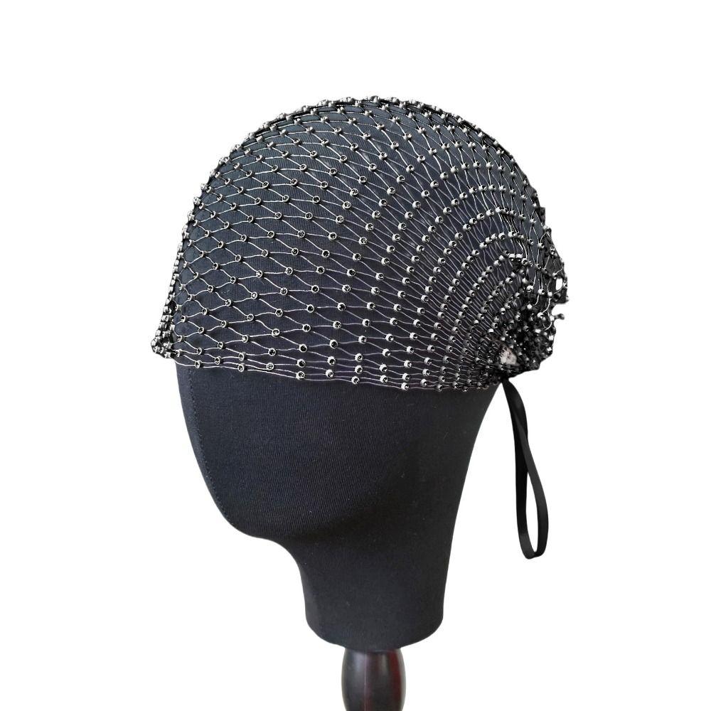 Эластичная шапочка-сетка для рыбалки, ажурная шапочка, элегантный аксессуар, свадебный головной убор, ночной клуб
