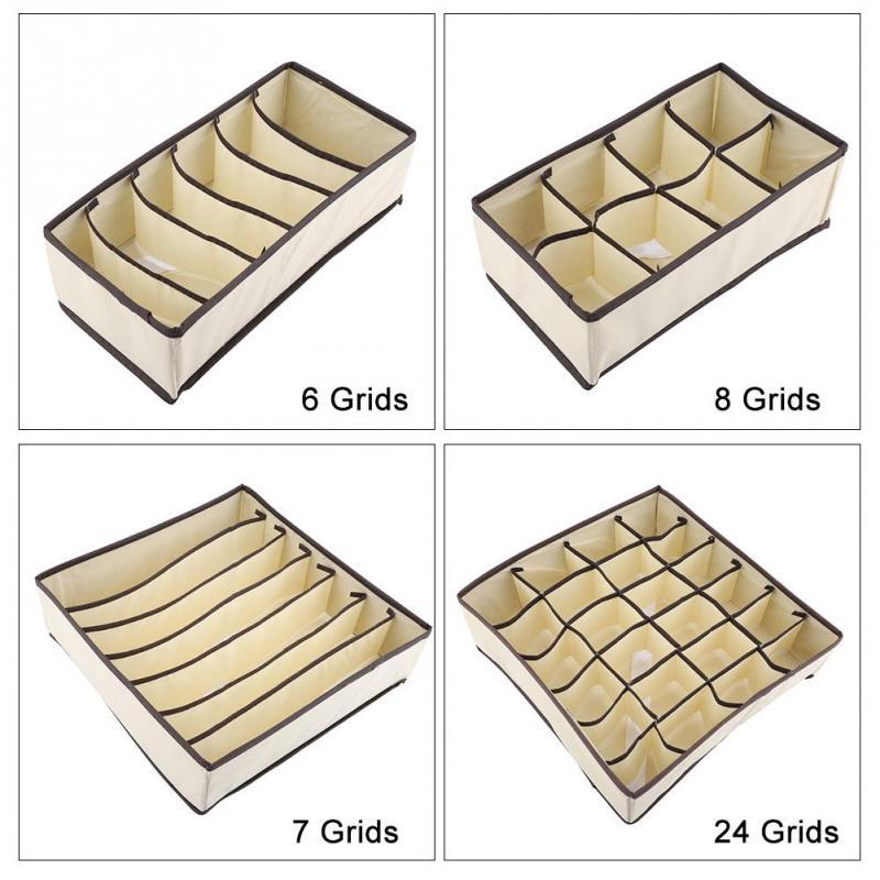 Portable Foldable Divider Storage Box Case Container for Bra Underwear Sock