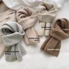 1pc Chunky Winter Warm Scarf for Women Cold Weather Warm Knit Thick Plaid Scarf Long Large Oversize Simple Scarves for Dailywear