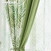 1PC Summer Curtains Green Curtain Printed Leaves Blackout for Seaview Room French Window NAPEARL