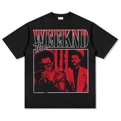 Графическая футболка The Weeknd Унисекс Женская Оверсайз Премиум Хлопок Смелый Ретро RB Мода Круглый вырез Стильный Повседневный Топ