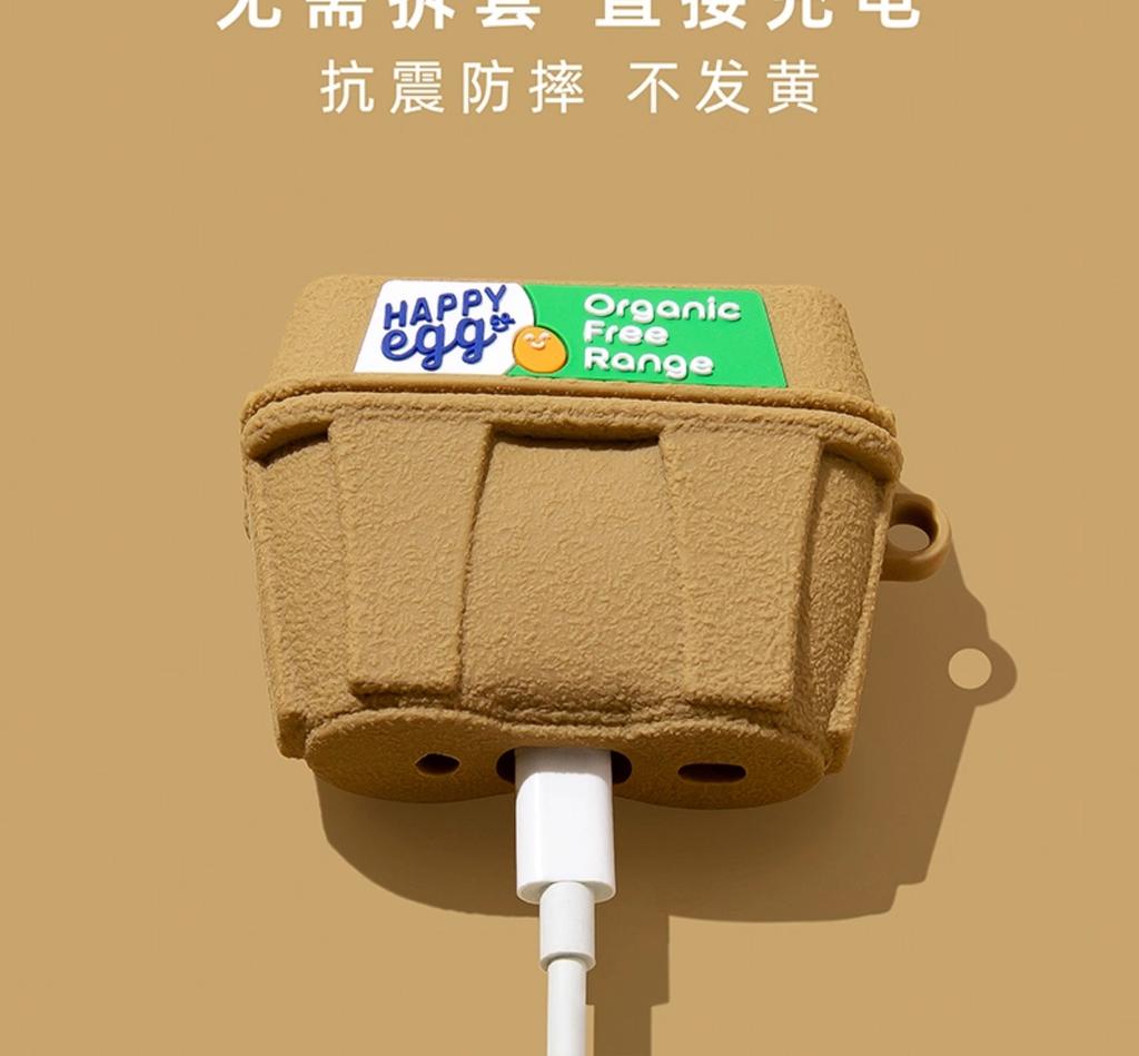 For Airpods 1 2 3 4 Pro Pro 2 Pro 3 Egg Carton Box Silicone Earphone Case Accessories Cover