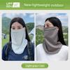 Summer Sun Protection Mask for Men, Neck Gaiter, Ice Silk Headscarf, Full Face Sunshade with Ear Loops, Outdoor Driving Essential for Women