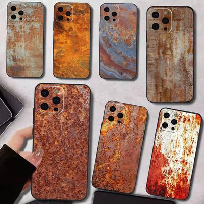 Ретро-индустриальный стиль Ржавый чехол для телефона для iPhone 17, 16, 15, 14, 13, 12, 11 Plus, Pro Max, Другие Мягкий черный чехол