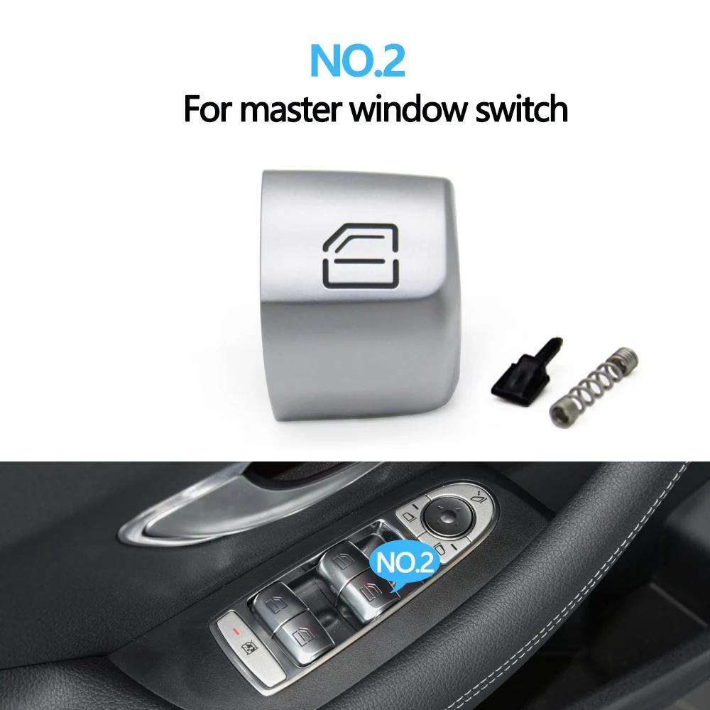 Для Mercedes Benz W205 W253 W213 W293 W222 Крышка кнопки переключателя стеклоподъемника автомобиля, Замена колпачка ключа переключателя управления пассажирской дверью