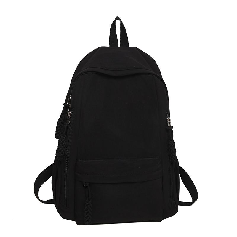Сплошной цвет, студенческий рюкзак большой емкости, школьный рюкзак для младших и старших классов, женская школьная сумка